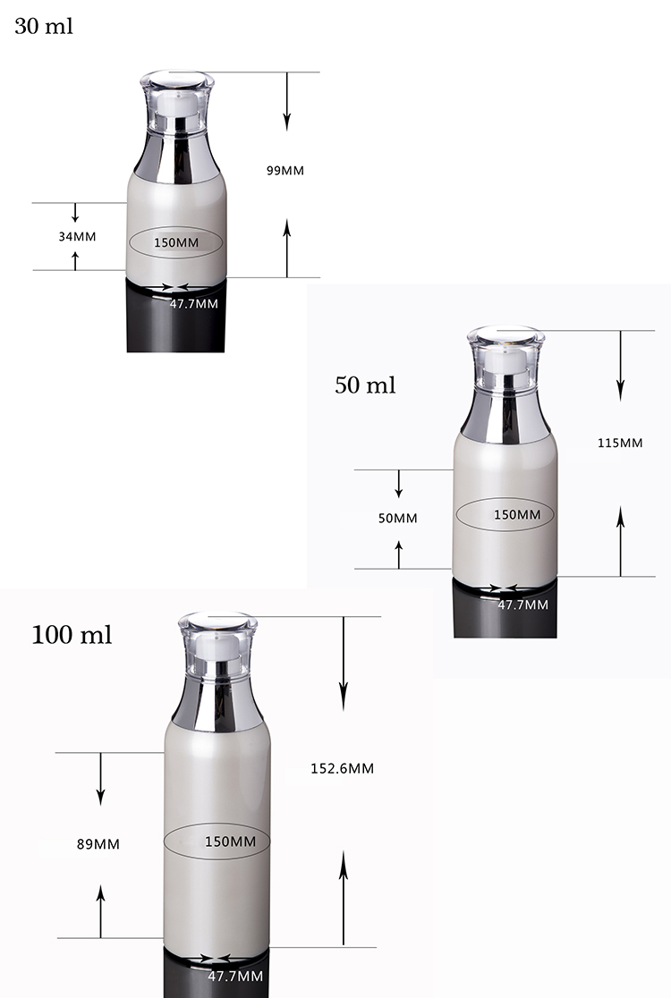 30ml 50ml 100ml Best Price cream acrylic container Cosmetic Jar Airless Acrylic Bottle
