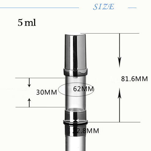Top Grade Cosmetic Empty Pump Acrylic Airless Bottle 5 ml 10 ml Electroplating Acrylic Bottle For Skincare