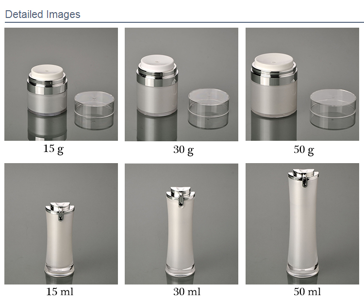 Trending High Class Packaging 15g 30g 50g cream Jar 15ml 30ml 50ml Acrylic Pump Bottle for lotion