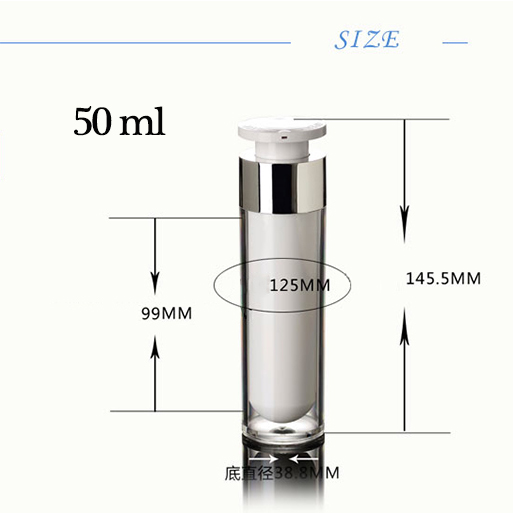 15ml 30ml 50ml New Foundation Bottle Packaging PET Material Fashion Wholesale Acrylic airless pump bottle