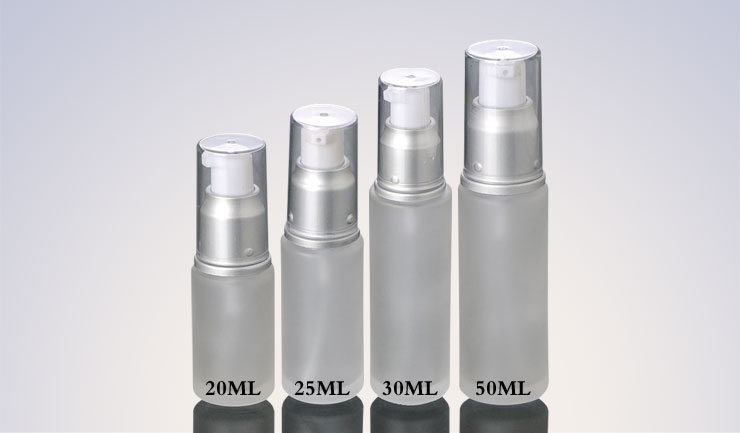 High Quality Cosmetic Glass Bottle Sliver Cap Empty Spray 20ml 25ml 30ml 50ml Wholesale Frosted 2oz Glass Bottle