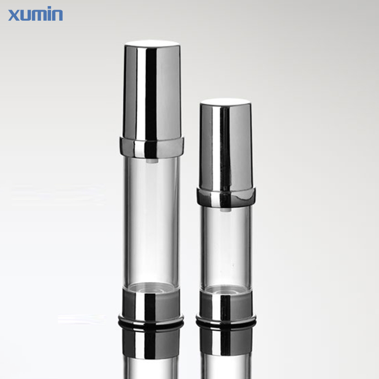 Top Grade Cosmetic Empty Pump Acrylic Airless Bottle 5 ml 10 ml Electroplating Acrylic Bottle For Skincare