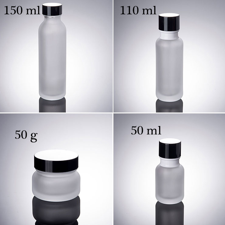 wholesale price best quality frosted glass cream jar glass toner lotion cosmetic bottle