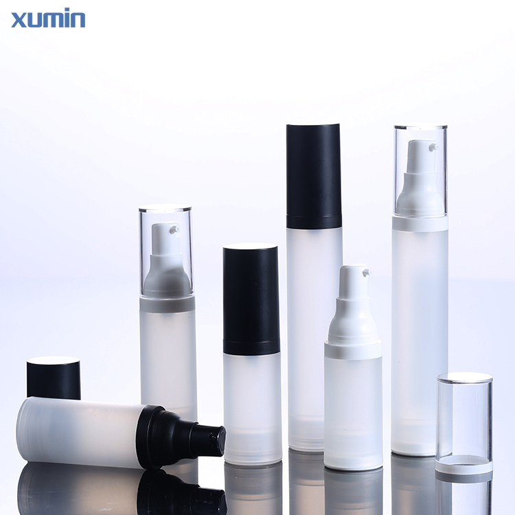 Hot stamping silkscreen printed PP 20ML 30ML 50ML skin care body packaging pp pump cosmetic airless pump bottle